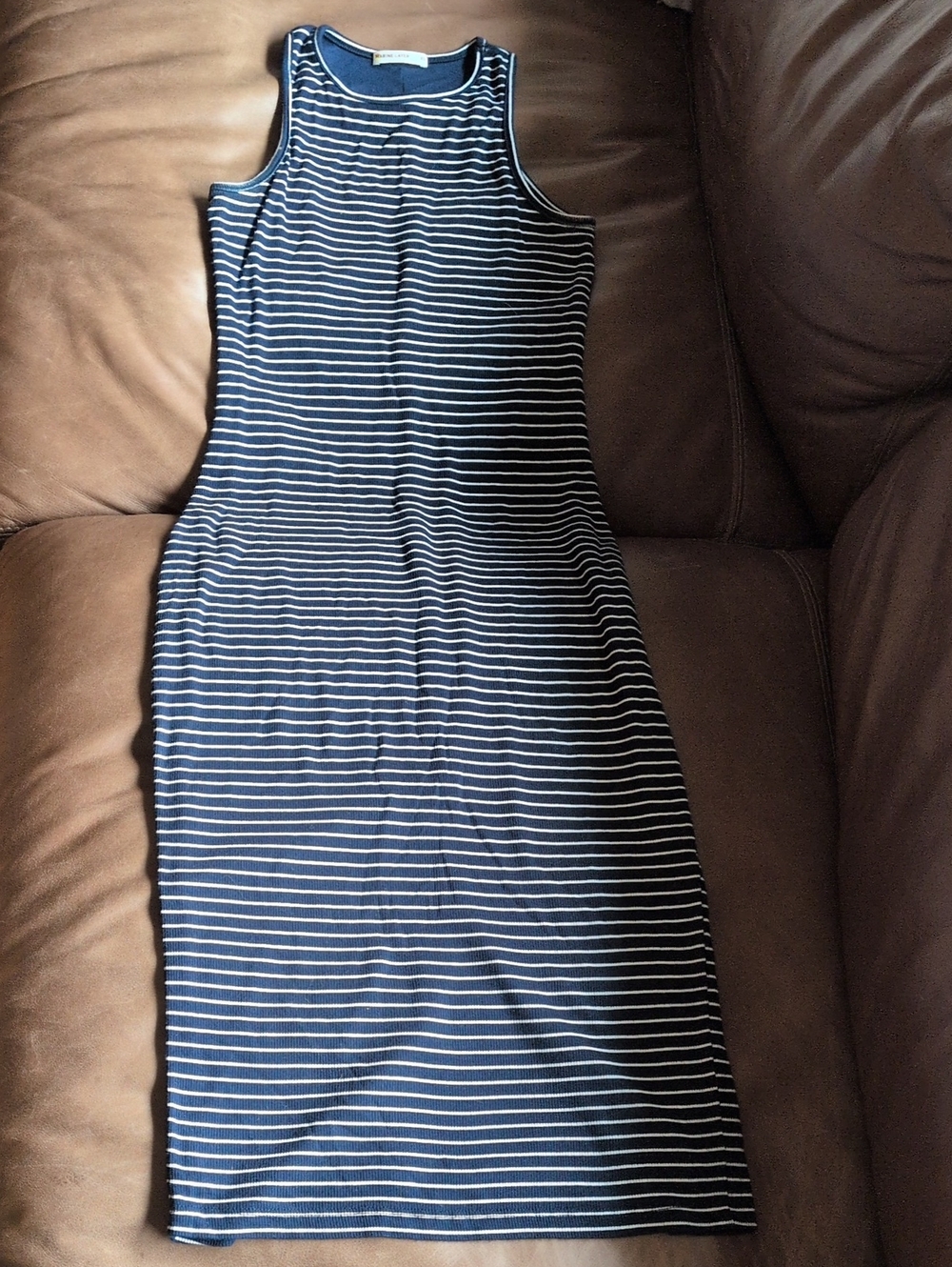Marine Layer Striped Navy & White Sleeveless Bodycon Dress